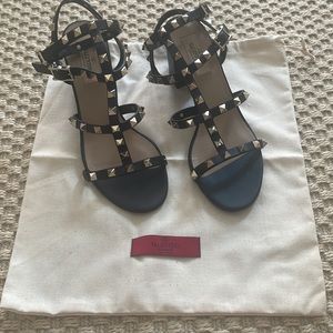 Valentino Rockstud Calfskin Ankle Strap 60 MM